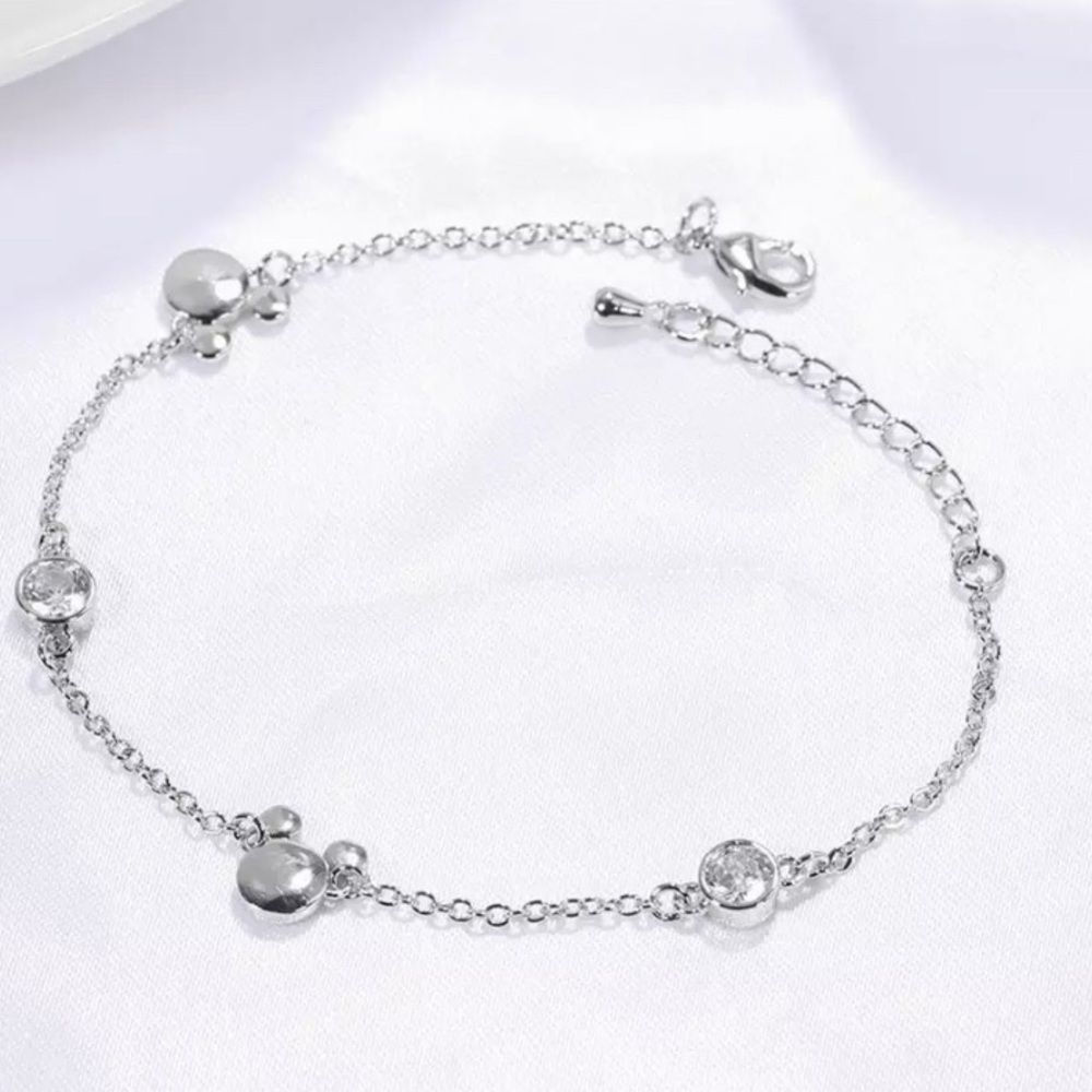 Platinum Plated Mickey Station Bracelet!!!